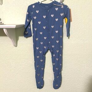 Bamboo snap footie 12-18M New with tags